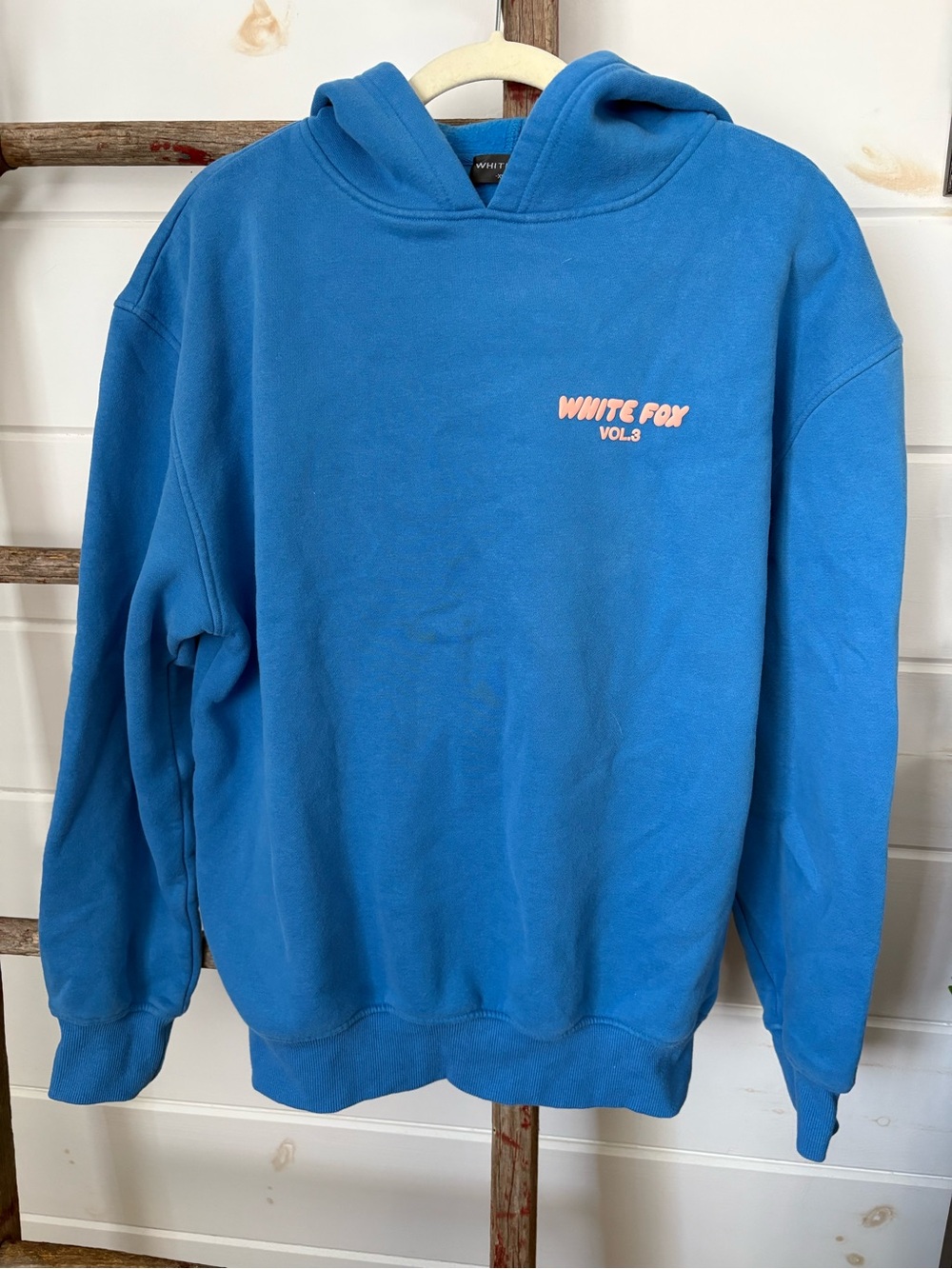 White Fox Boutique Bright Blue Logo Hoodie